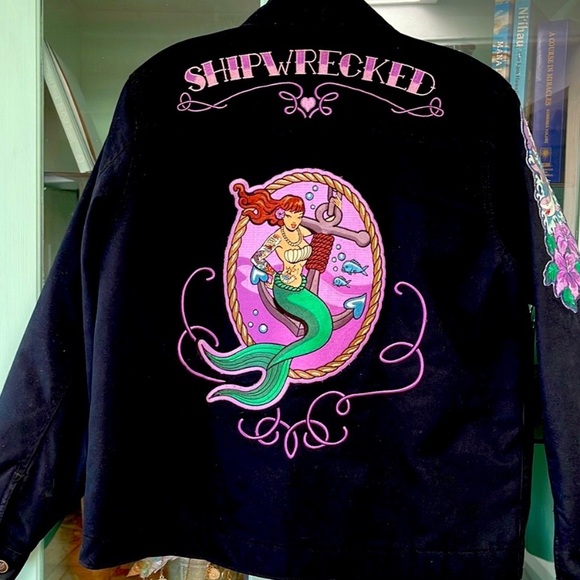Custom mermaid biker jacket size medium - Picture 9 of 15